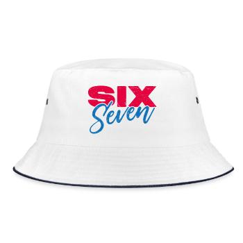 sechs sieben - Bucket Hat - Weiß/Navy - Vorne