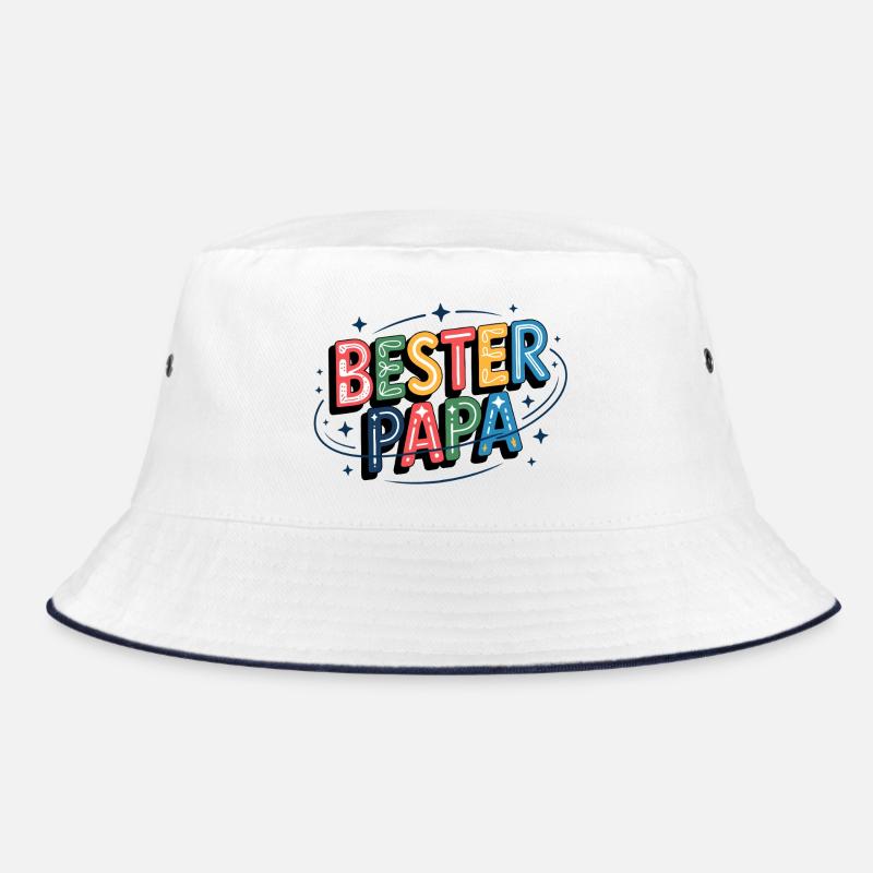 Bester Papa bunte Buchstabenillustration Bucket Hat