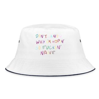 Don't know why in the Hopin Naive - Bucket Hat - white/navy - Front