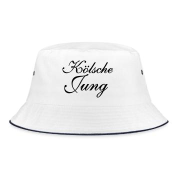 Kölsche Jung - Bucket Hat - Weiß/Navy - Vorne