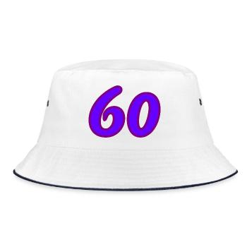 60. 60 ANS. 60e ANNIVERSAIRE. ANNIVERSAIRE 60 ANS. - Bob - blanc/marine - Devant