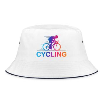 Vibrant Cycling Gradient - Bucket Hat - white/navy - Front
