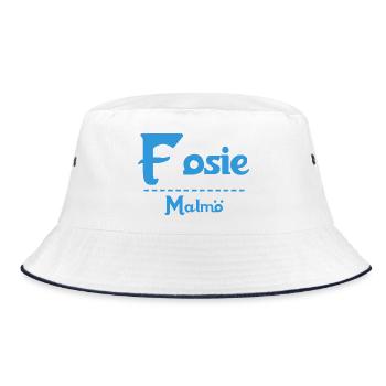 Fosie – Malmö Sky Blue Design - Bucket Hat - white/navy - Front