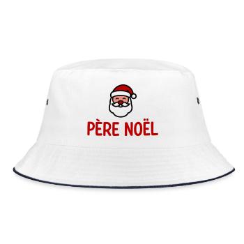 Weihnachtsmann-Humor - Bucket Hat - Weiß/Navy - Vorne