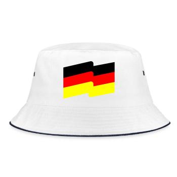 Flag - Bucket Hat - white/navy - Front
