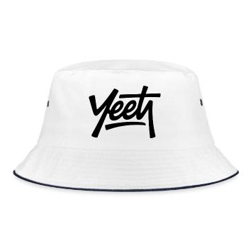 Yeet - Funny Gen Alpha Memes - Bucket Hat - white/navy - Front