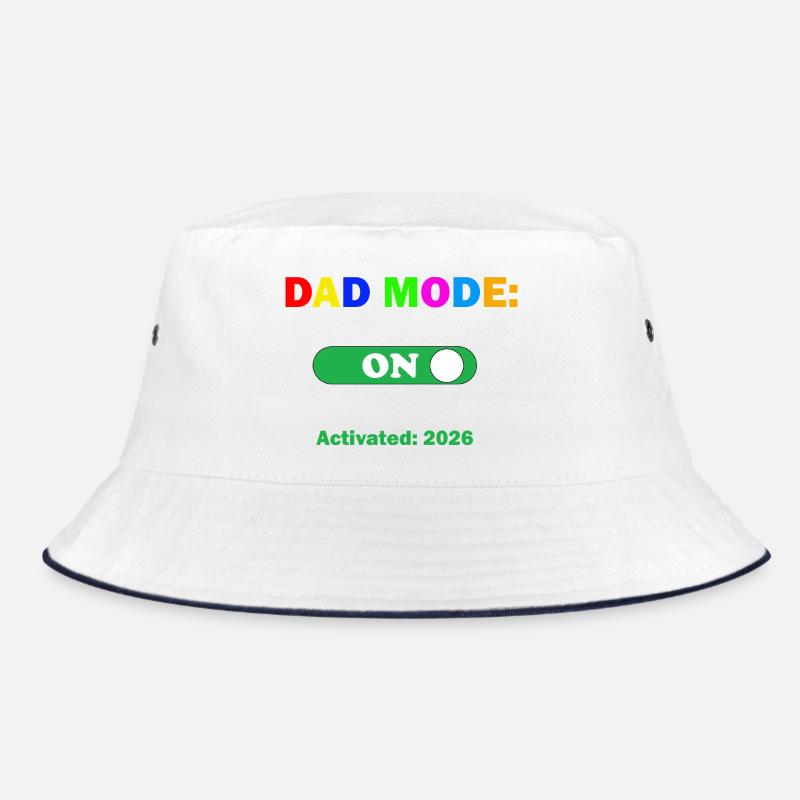Dad Mode: ON Activated 2026 - New Dad Gift  - Bucket Hat - white/navy