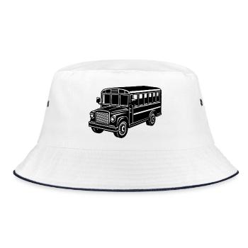 Bus scolaire - Bob - blanc/marine - Devant