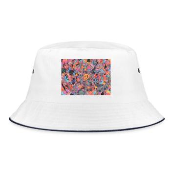Bitcoin Bazooka - PopArt 3 - Bucket Hat - white/navy - Front
