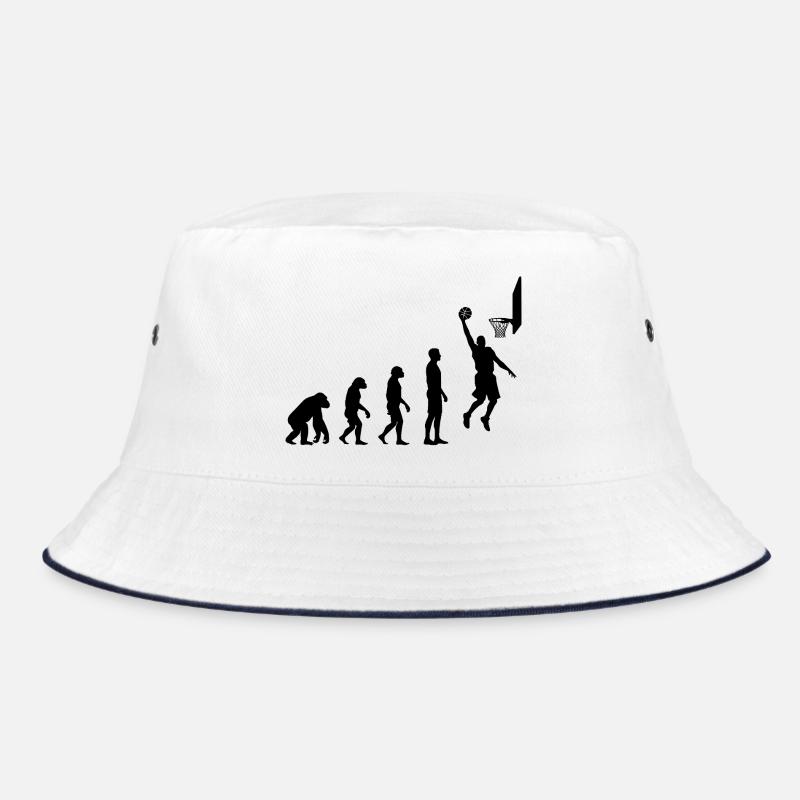 Basketball Evolution Human to Hoops Player Bucket Hat