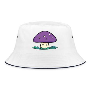 Héros Câlin Champignon Violet - Bob - blanc/marine - Devant
