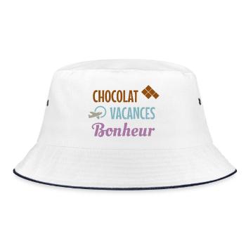 Chocolate Holiday Happiness - Bucket Hat - white/navy - Front