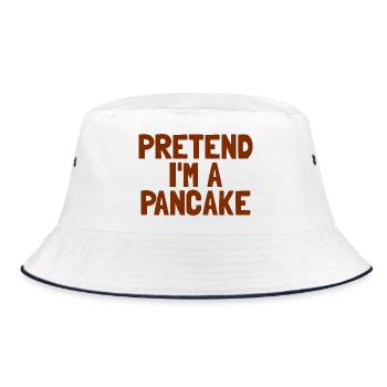Stell dir vor, ich bin ein Pfannkuchenfrühstück Ha - Bucket Hat - Weiß/Navy - Vorne