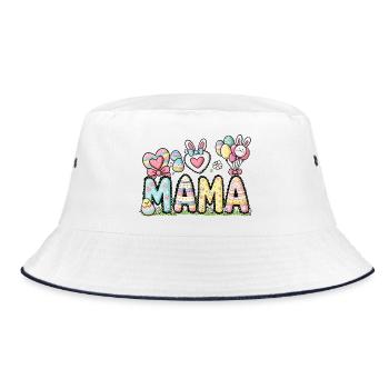 Design de maman de Pâques pastel - Bob - blanc/marine - Devant