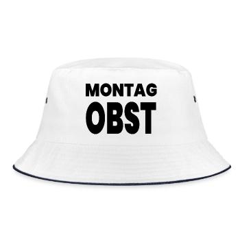 Obst - Bucket Hat - Weiß/Navy - Vorne
