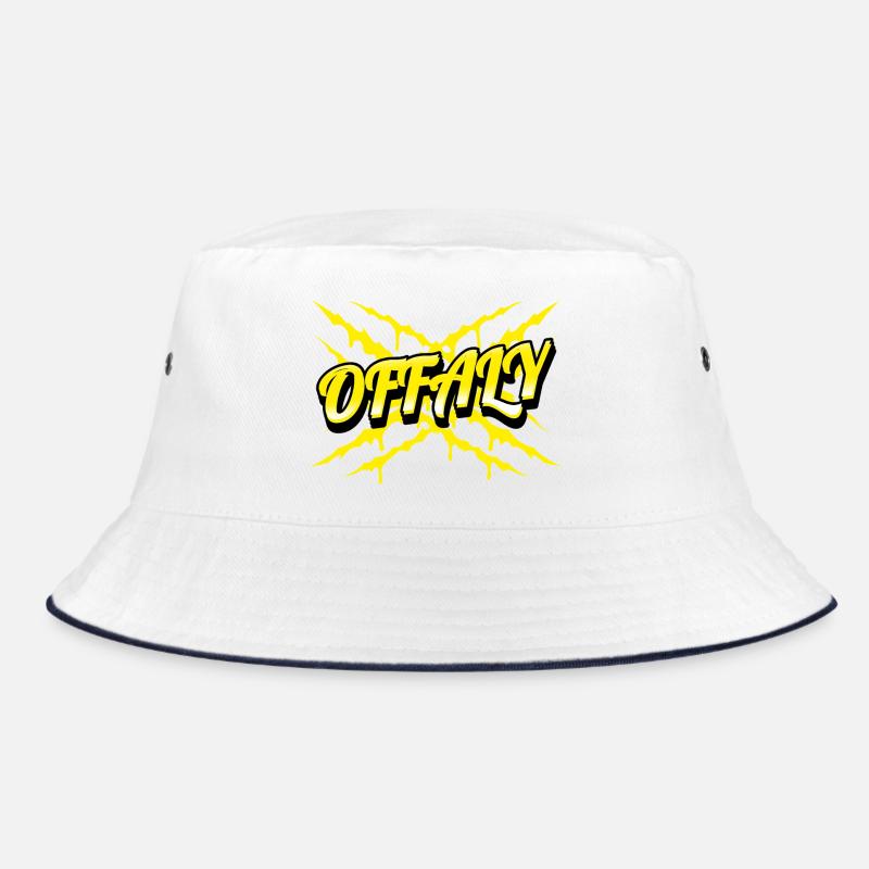 Grafschaft Offaly, Irland - Bucket Hat - Weiß/Navy