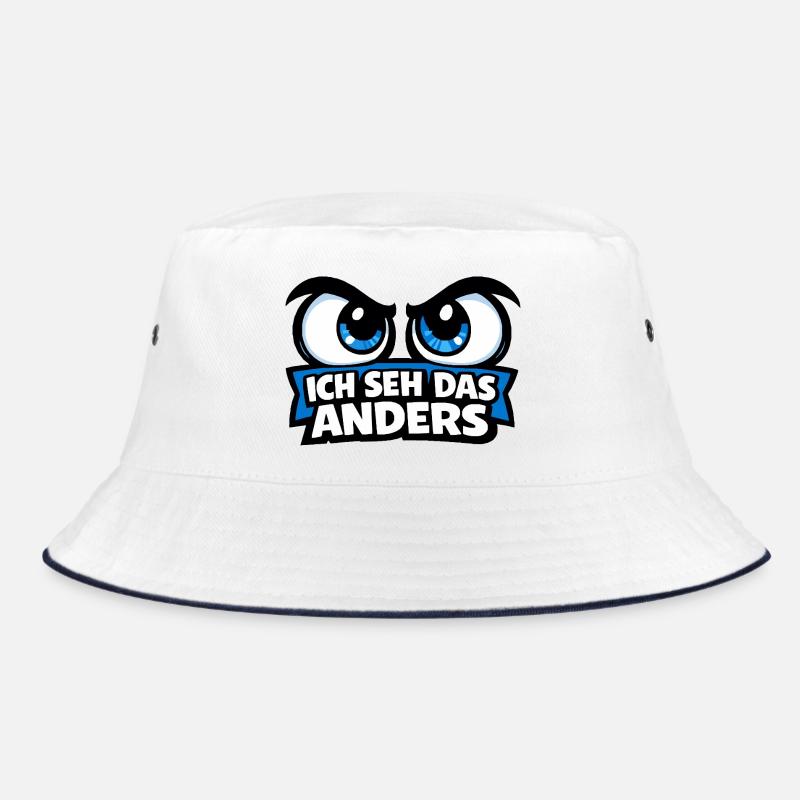 Ich seh das anders – Comic Augen Statement Motiv Bucket Hat