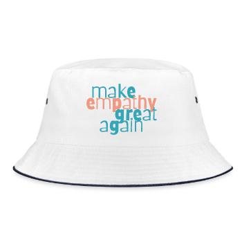 Make Empathy Great Again - Bucket Hat - white/navy - Front