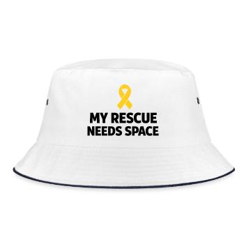 T-shirt pour chien réactif – Mon refuge a besoin d’espace - Bob - blanc/marine - Devant