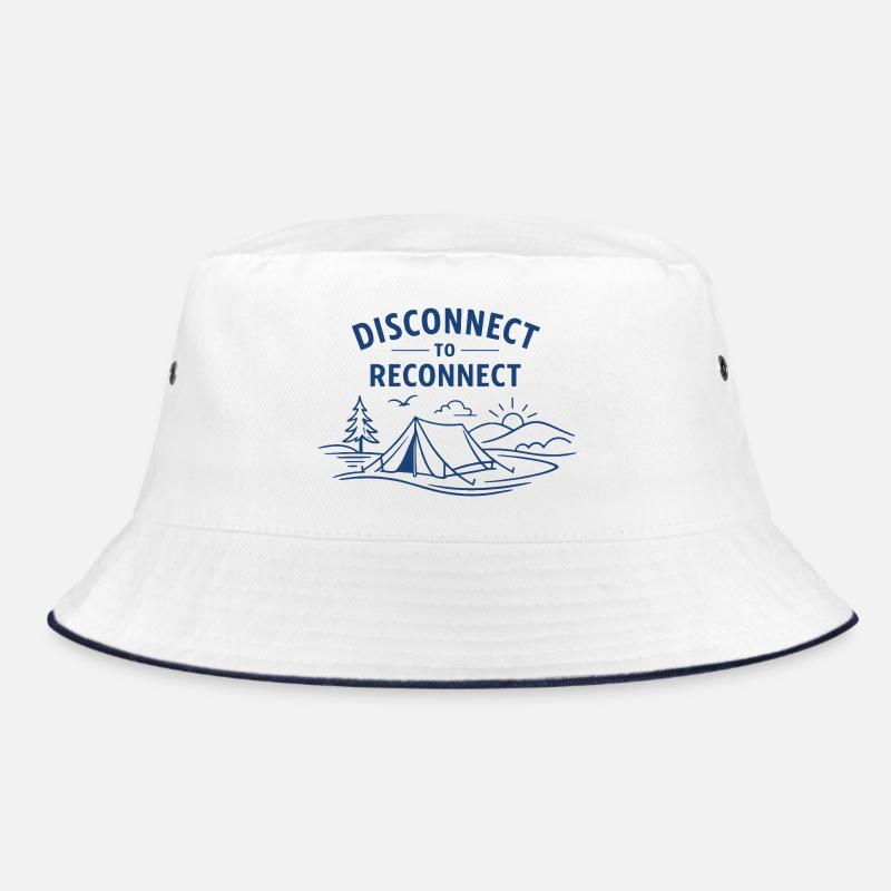 Disconnect to reconnect | Camping Achtsamkeit Bucket Hat