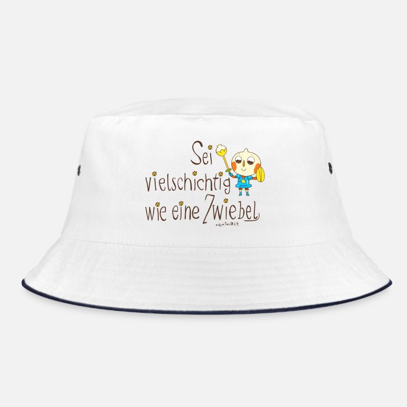 Be multi-layered like an onion - Bucket Hat - white/navy