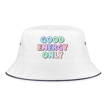 Bonne énergie uniquement pour les gens positifs Chemise - Bob - blanc/marine - Devant