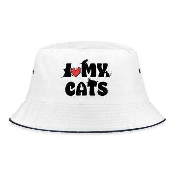 J’adore le design de l’amoureuse des chats de mes chats - Bob - blanc/marine - Devant