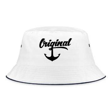 Anchor - Bucket Hat - white/navy - Front