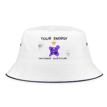 Crown Graffiti Purple - Bucket Hat - white/navy - Front