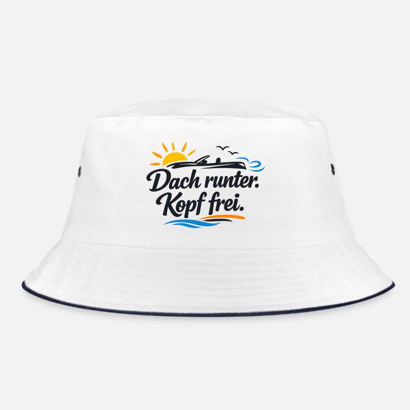 Dach runter Kopf frei Cabrio Spruch lustig  Bucket Hat