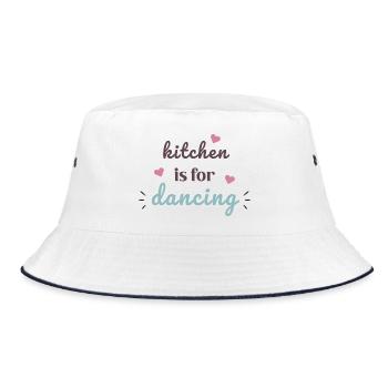 La cuisine est pour danser, design de citations culinaires mignonnes - Bob - blanc/marine - Devant
