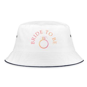 Bride To Be - Ring - Customizable - Bucket Hat - white/navy - Front