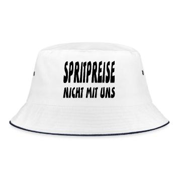 Benzin - Bucket Hat - Weiß/Navy - Vorne