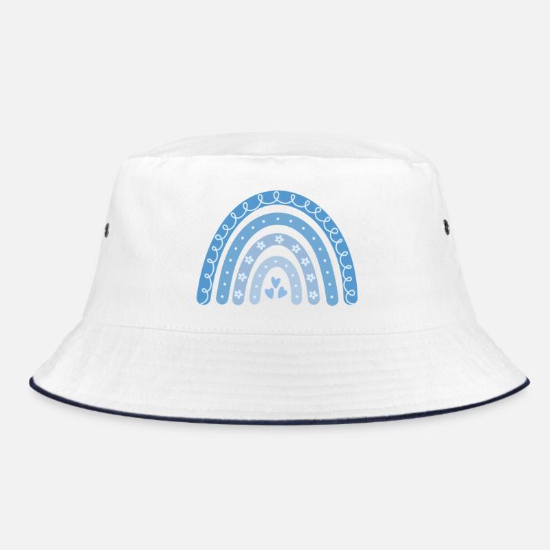 Boho Regenbogen blau Bucket Hat