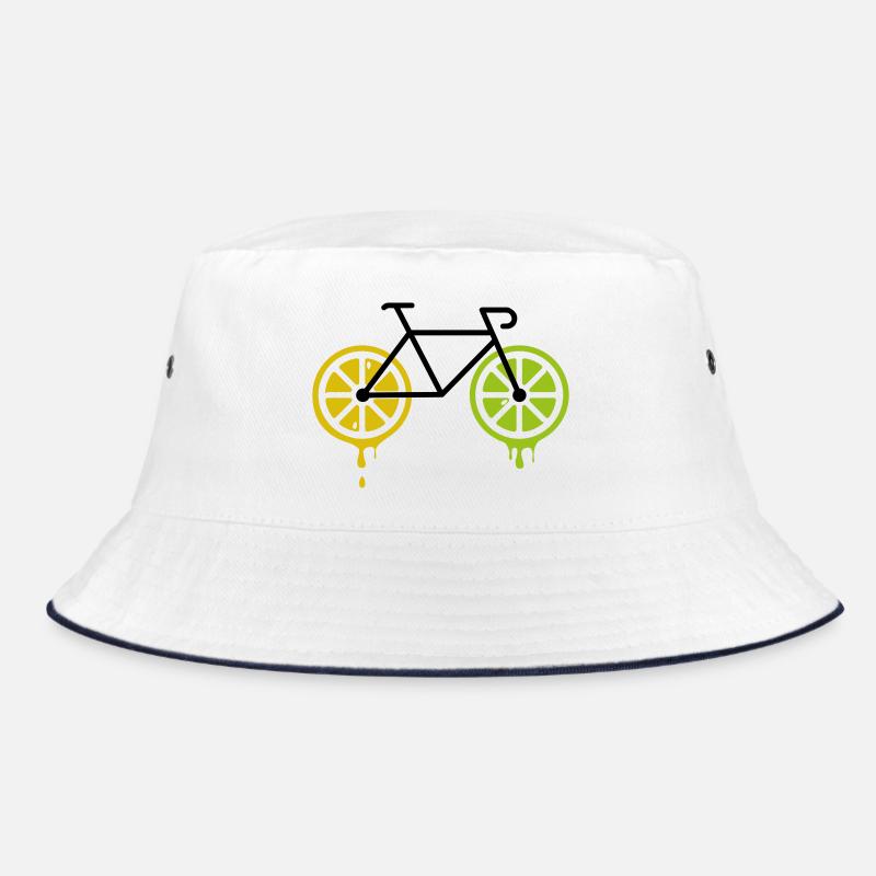 bike lemon - Bucket Hat - white/navy