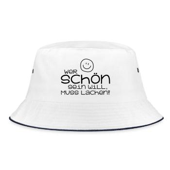 Schön - Bucket Hat - Weiß/Navy - Vorne