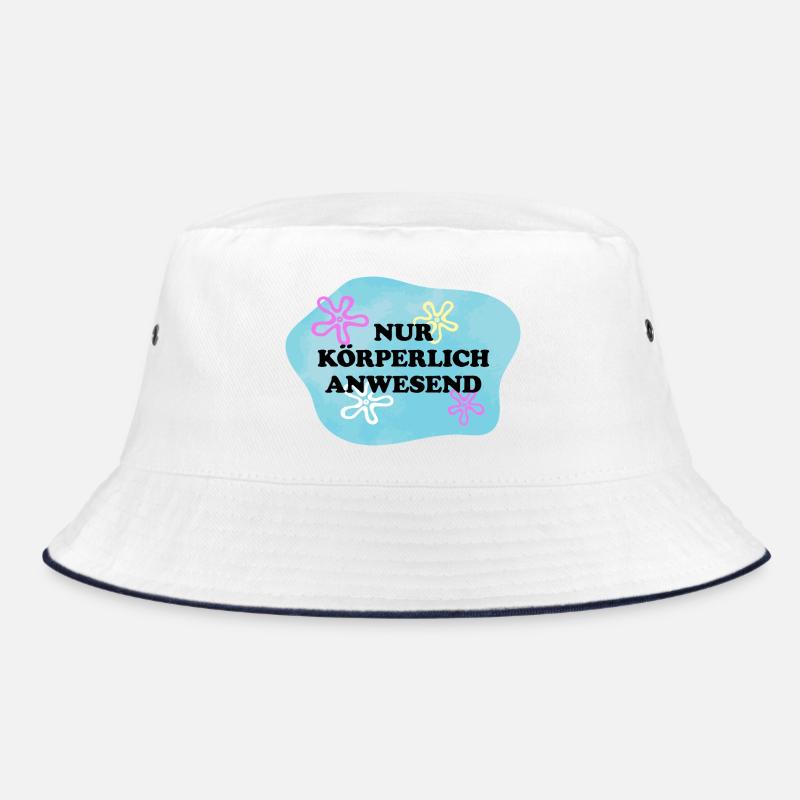 Nur Körperlich anwesend | Sarkastisches Retro Meme Bucket Hat