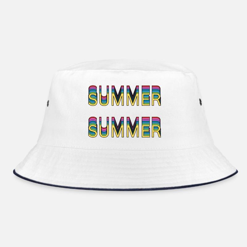 Sommer Regenbogen Schrift Bucket Hat