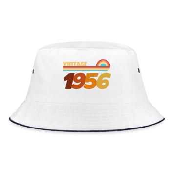 70 Years 1956 Rock Style T-Shirt - Bucket Hat - white/navy - Front