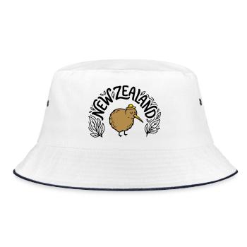 New Zealand - Bucket Hat - white/navy - Front