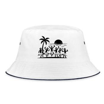 Équipe de plage pour fête de fin d’année - Bob - blanc/marine - Devant
