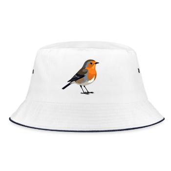 robin - Bucket Hat - white/navy - Front
