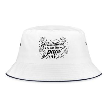 Félicitations tu vas être papi - Bob - blanc/marine - Devant