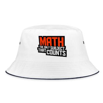 Math The Only Subject That Counts Nerd Mathe Logo - Bucket Hat - white/navy - Front