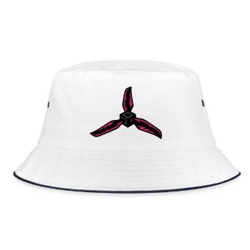 Drones Propeller FPV Racing RC Model Making - Bucket Hat - white/navy - Front