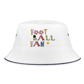 Football fan - Bucket Hat - white/navy - Front