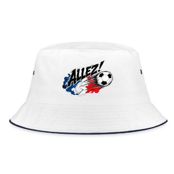 Allez France dit le fan de football tricolore - Bob - blanc/marine - Devant