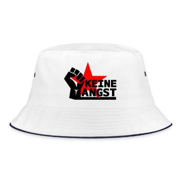 Widerstand - Keine Angst - Bucket Hat - Weiß/Navy - Vorne