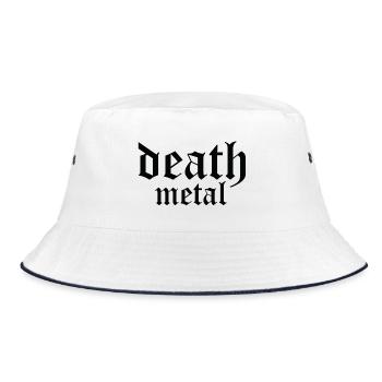 death metal logo - Bucket Hat - white/navy - Front