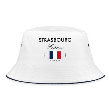 Strasbourg France Coordonnées Souvenir de voyage - Bob - blanc/marine - Devant